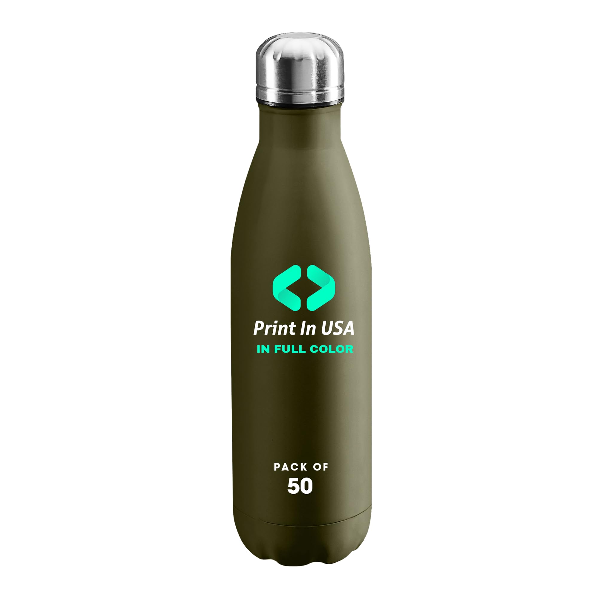 Personalized Custom Print in USA Water Bottles 25Pcs 17oz Stainless Steel Double Wall Insulated Leakproof Cups for Sports Outdoors With Colorful Text Logo