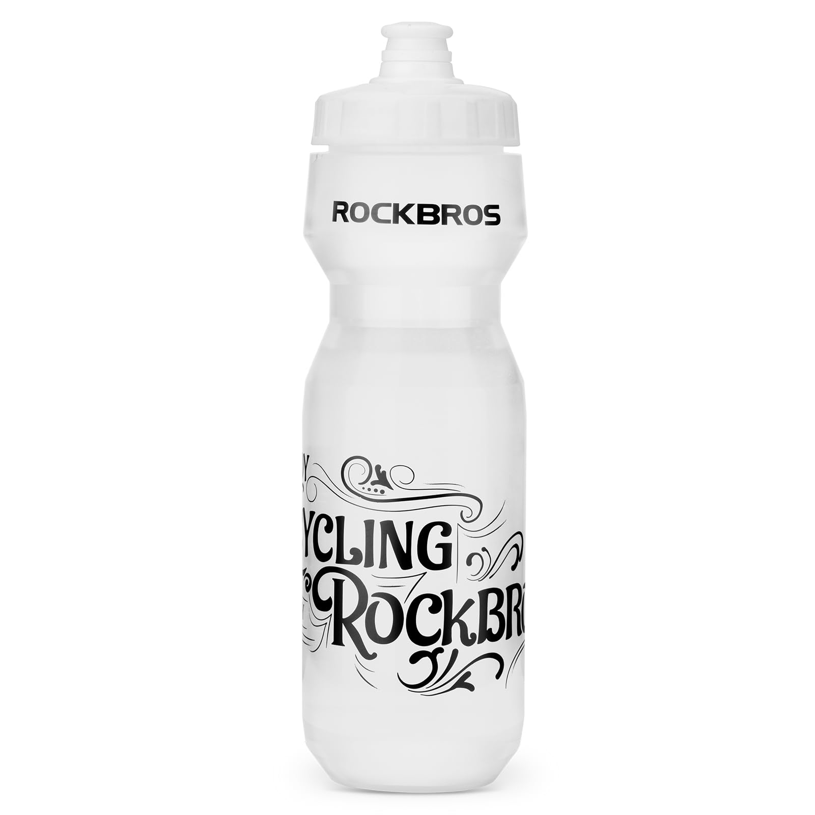 ROCKBROS Cycling Water Bottle, 20-25oz Squeeze Sports Water Bottle, BPA-Free (20oz Black Grey)