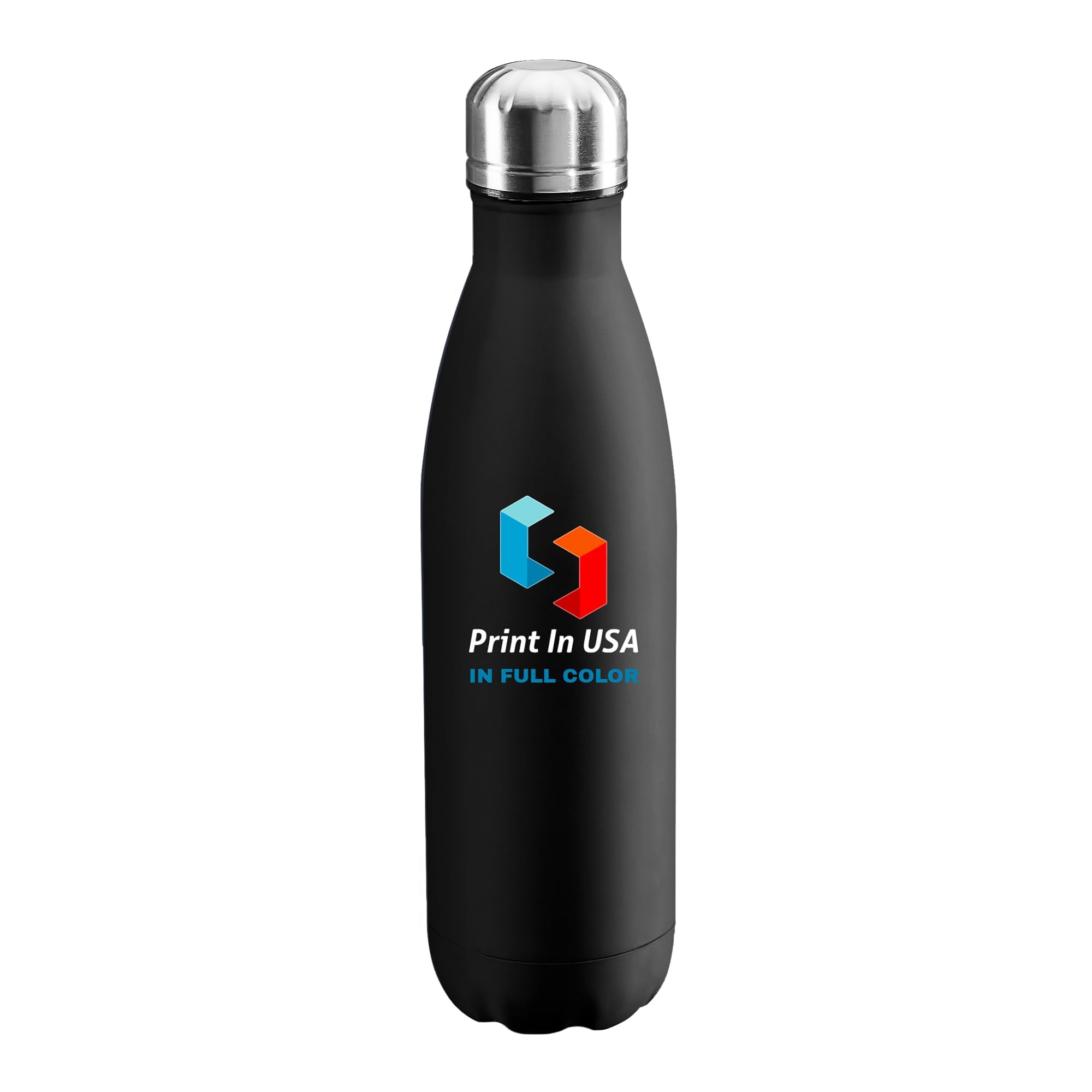 Personalized Custom Print in USA Water Bottles 25Pcs 17oz Stainless Steel Double Wall Insulated Leakproof Cups for Sports Outdoors With Colorful Text Logo
