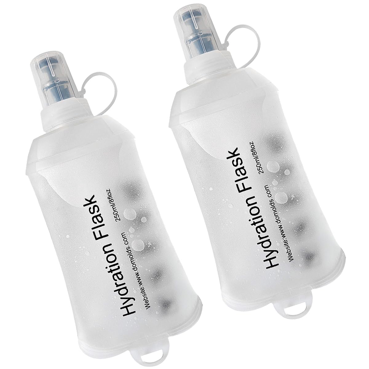 WILDREEDS 500ml Soft Flask, TPU Collapsible Soft Water Bottle for Hydration Pack, Running Vest, Folding Water Bottle for Hiking Cycling Climbing-1Pcs, White