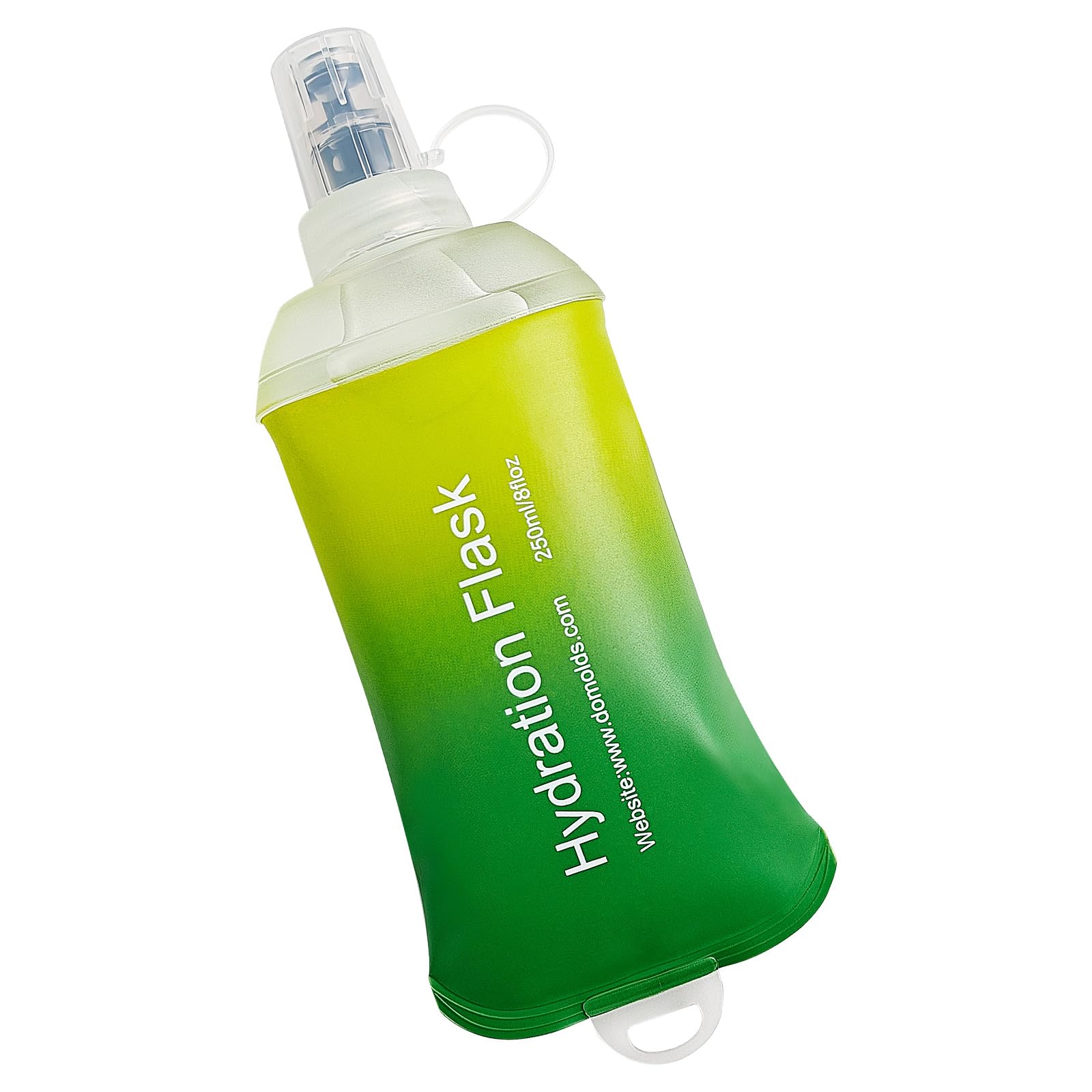 WILDREEDS 500ml Soft Flask, TPU Collapsible Soft Water Bottle for Hydration Pack, Running Vest, Folding Water Bottle for Hiking Cycling Climbing-1Pcs, White