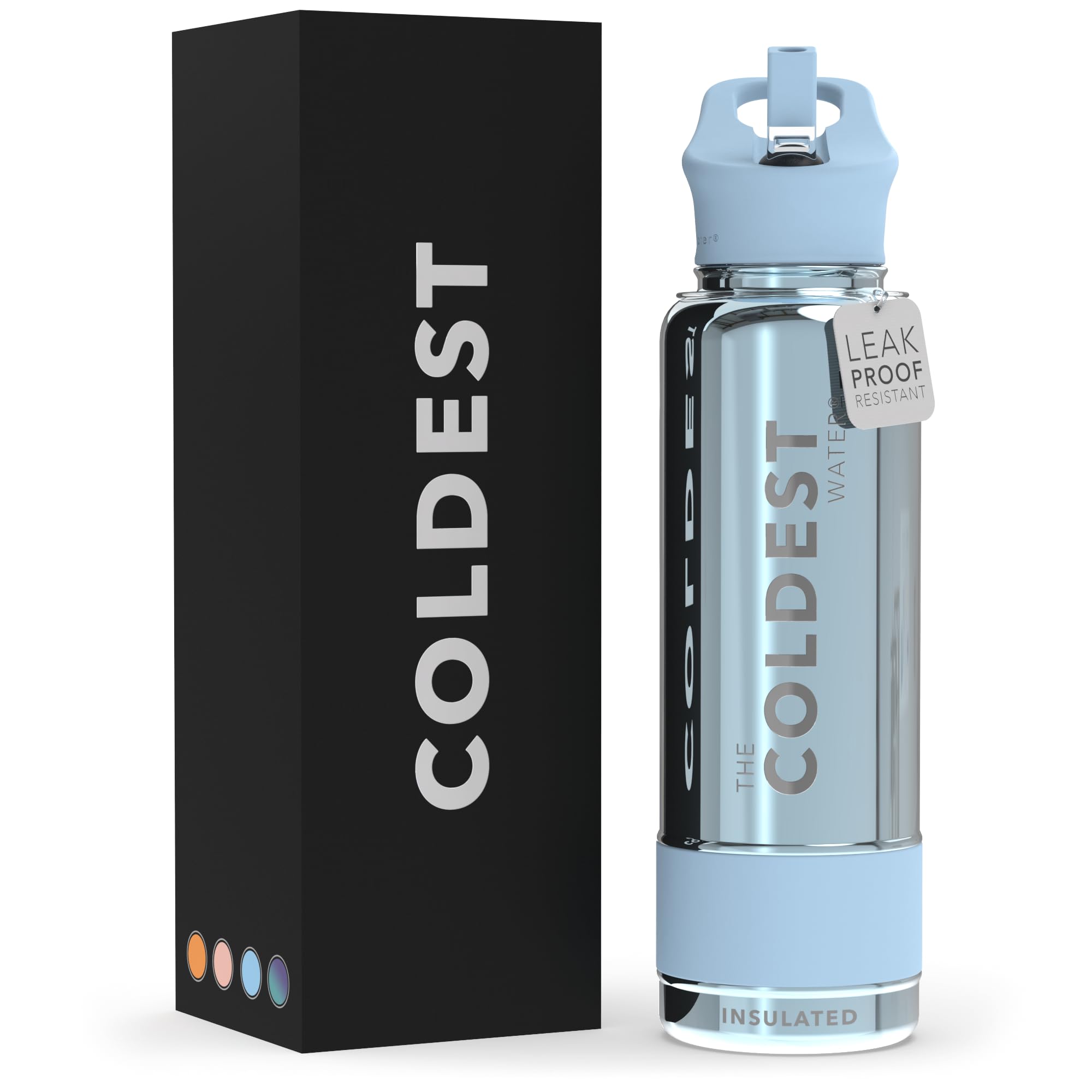 Coldest Insulated Water Bottle with Straw Lid - Stainless Steel Metal Insulated Bottle for Men & Women (Camouflage Flag, 40 oz)