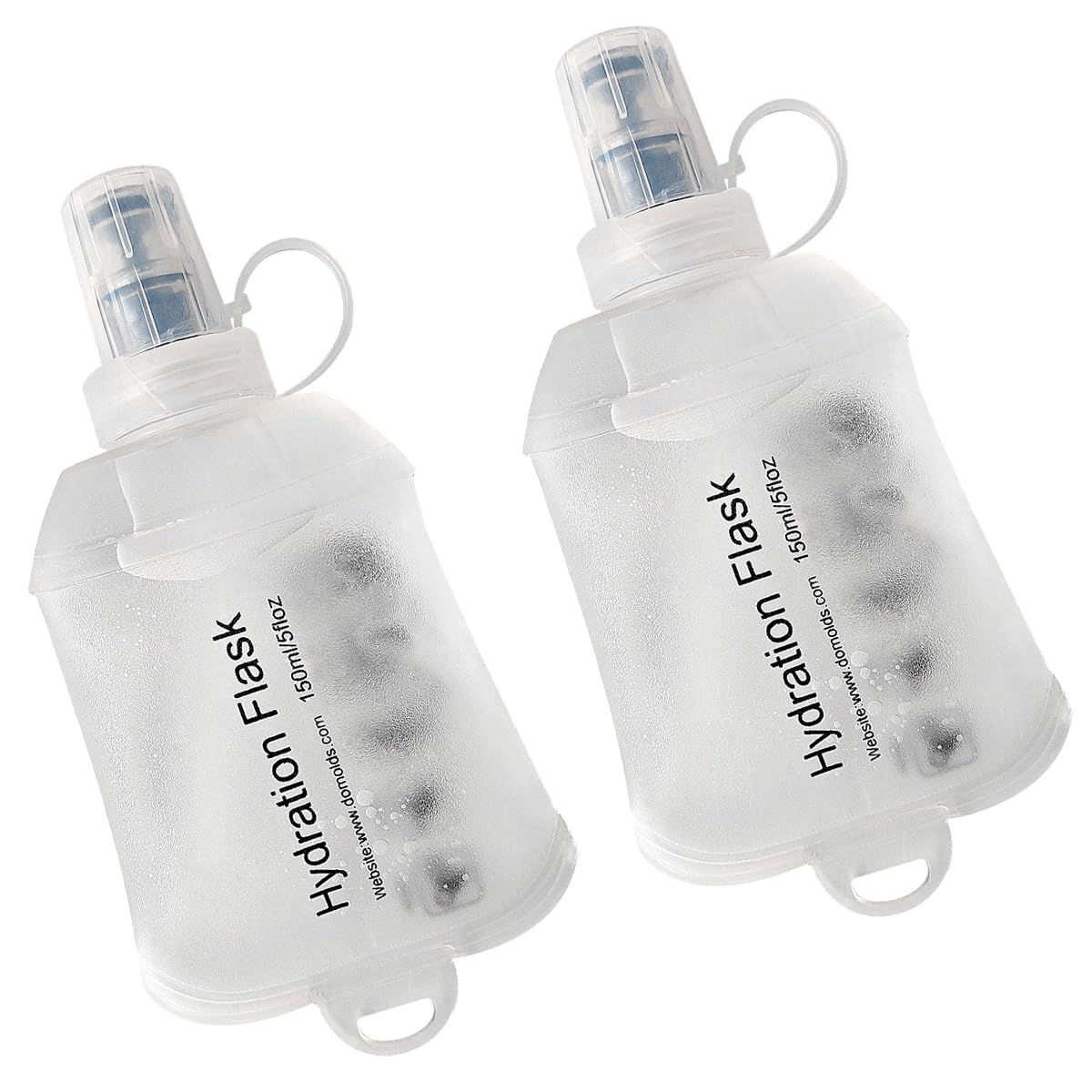 WILDREEDS 500ml Soft Flask, TPU Collapsible Soft Water Bottle for Hydration Pack, Running Vest, Folding Water Bottle for Hiking Cycling Climbing-1Pcs, White