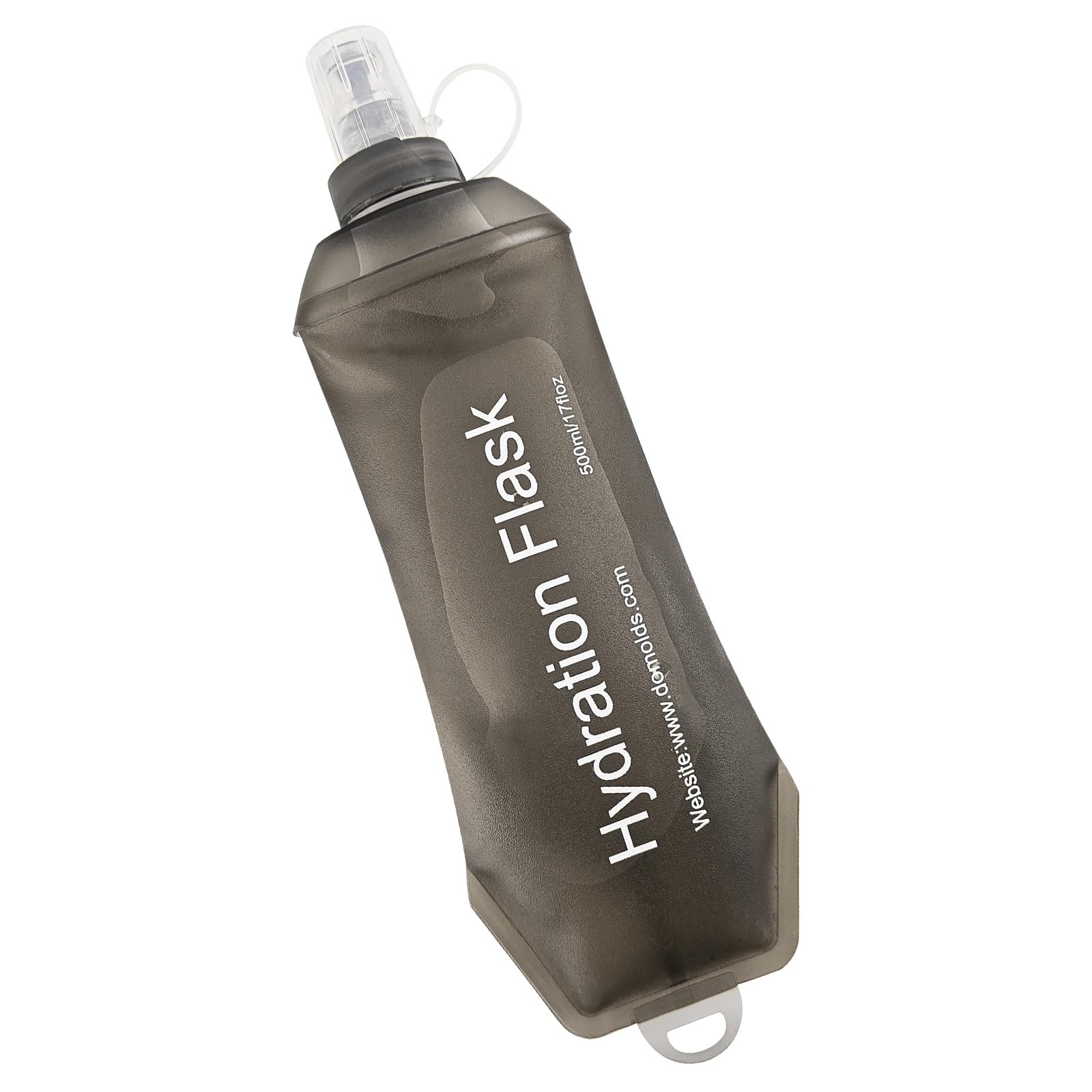 WILDREEDS 500ml Soft Flask, TPU Collapsible Soft Water Bottle for Hydration Pack, Running Vest, Folding Water Bottle for Hiking Cycling Climbing-1Pcs, White