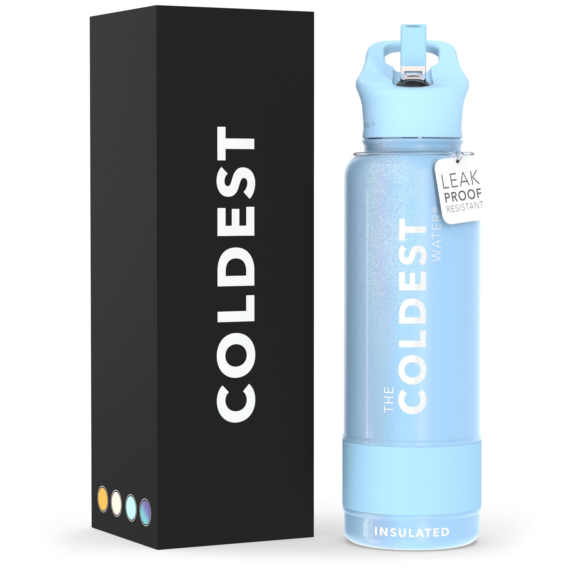 Coldest Insulated Water Bottle with Straw Lid - Stainless Steel Metal Insulated Bottle for Men & Women (Camouflage Flag, 40 oz)