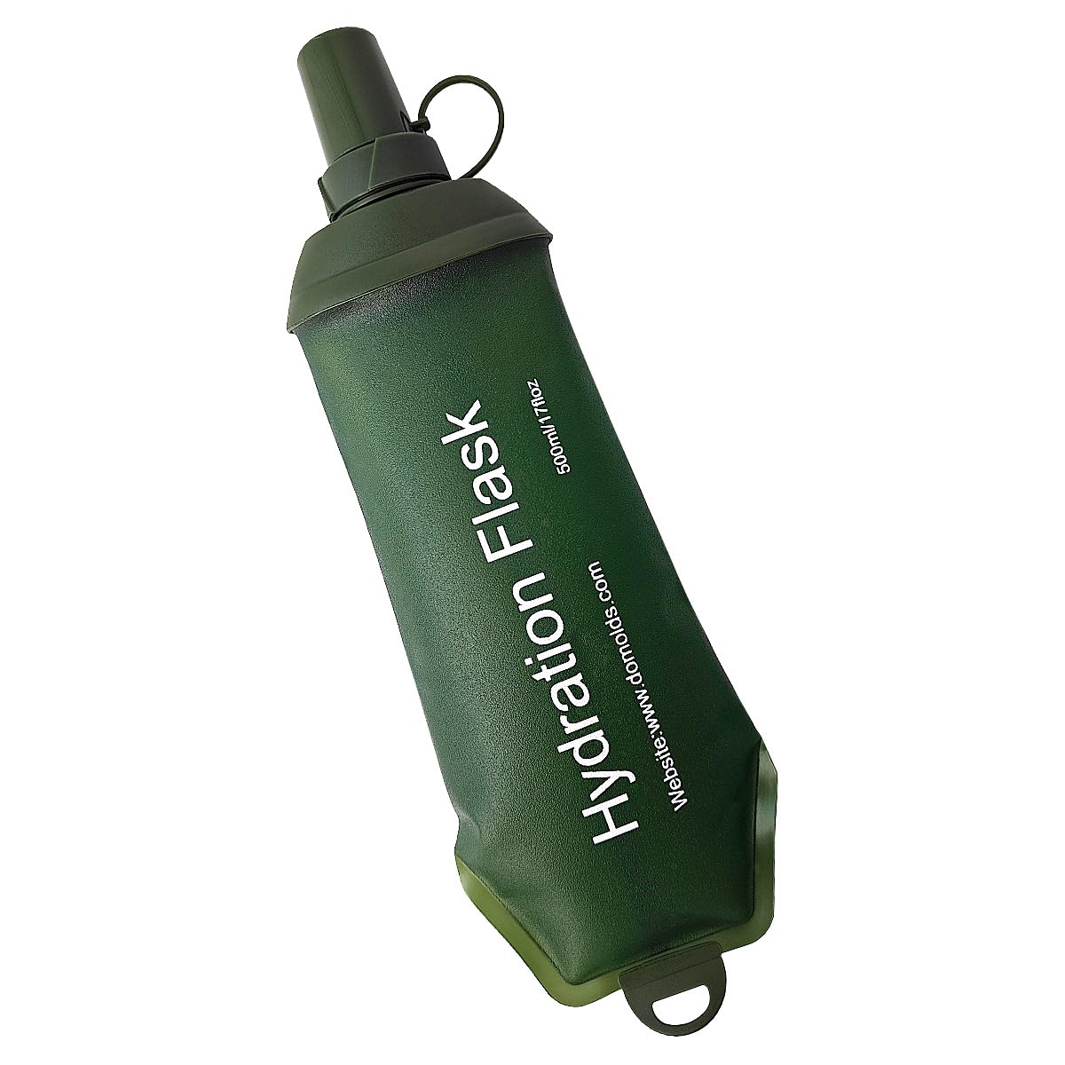 WILDREEDS 500ml Soft Flask, TPU Collapsible Soft Water Bottle for Hydration Pack, Running Vest, Folding Water Bottle for Hiking Cycling Climbing-1Pcs, White