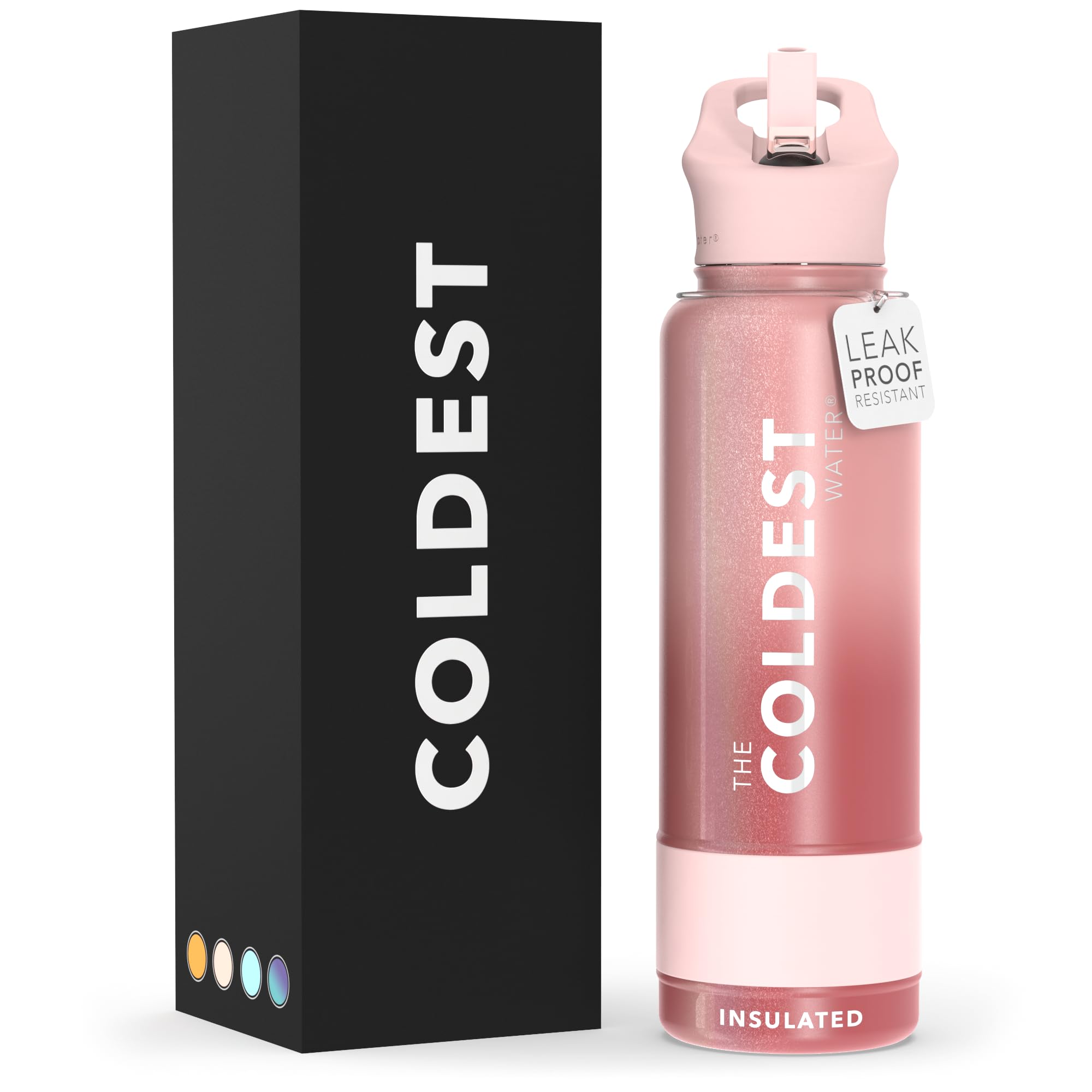 Coldest Insulated Water Bottle with Straw Lid - Stainless Steel Metal Insulated Bottle for Men & Women (Camouflage Flag, 40 oz)