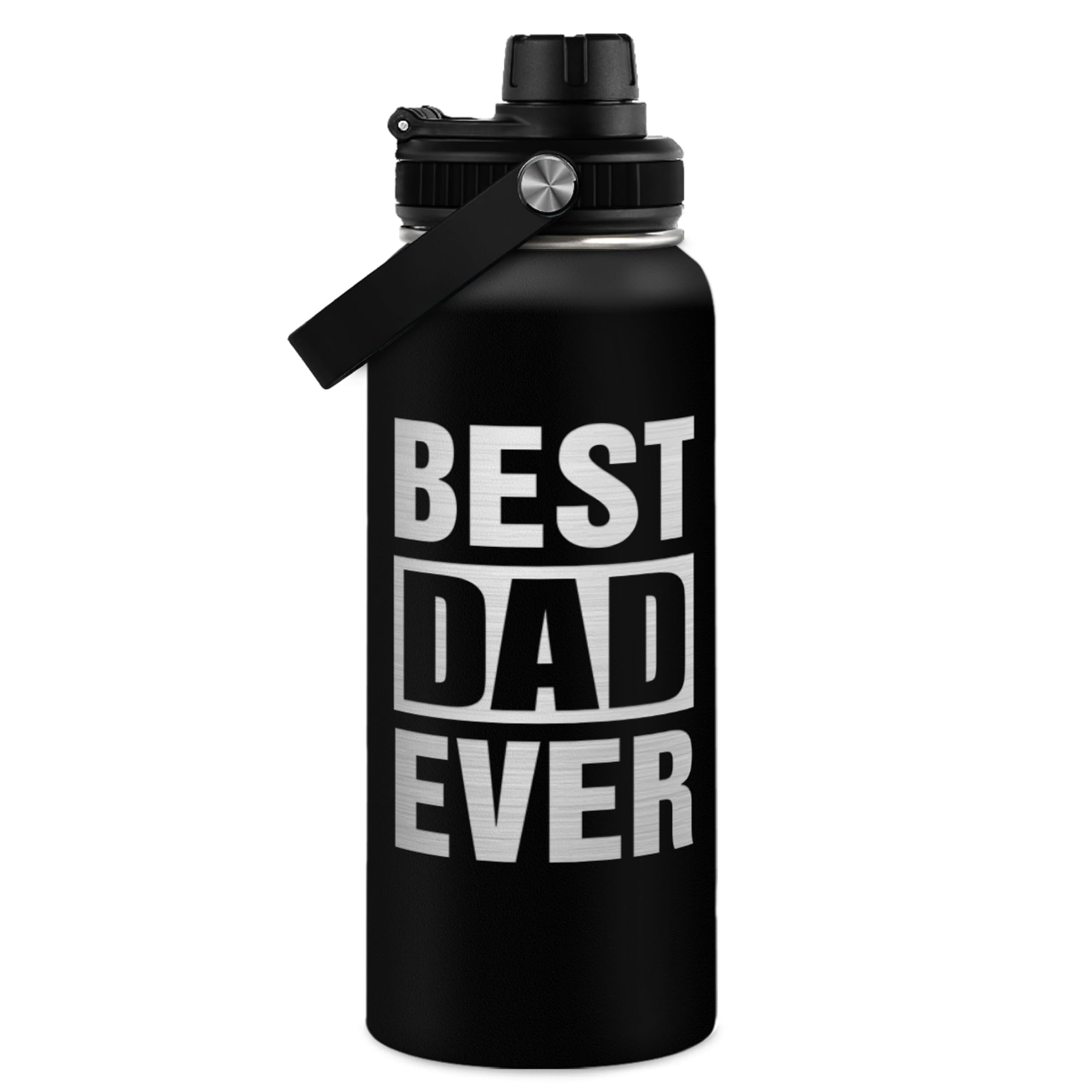 Soccer Water Bottle with Lid - 32oz Insulated Stainless Steel Sport Bottles - Gift for Men Soccer Player Fan Coach