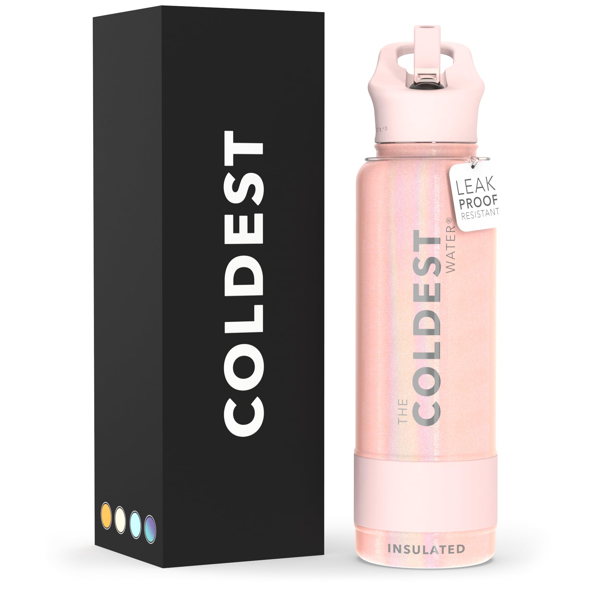 Coldest Insulated Water Bottle with Straw Lid - Stainless Steel Metal Insulated Bottle for Men & Women (Camouflage Flag, 40 oz)