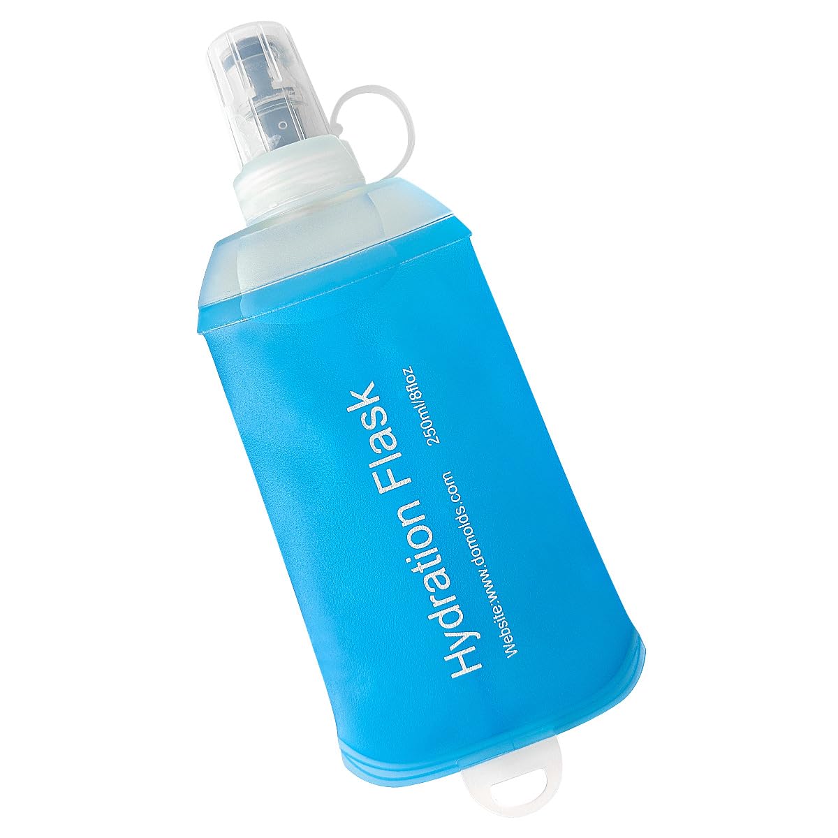 WILDREEDS 500ml Soft Flask, TPU Collapsible Soft Water Bottle for Hydration Pack, Running Vest, Folding Water Bottle for Hiking Cycling Climbing-1Pcs, White