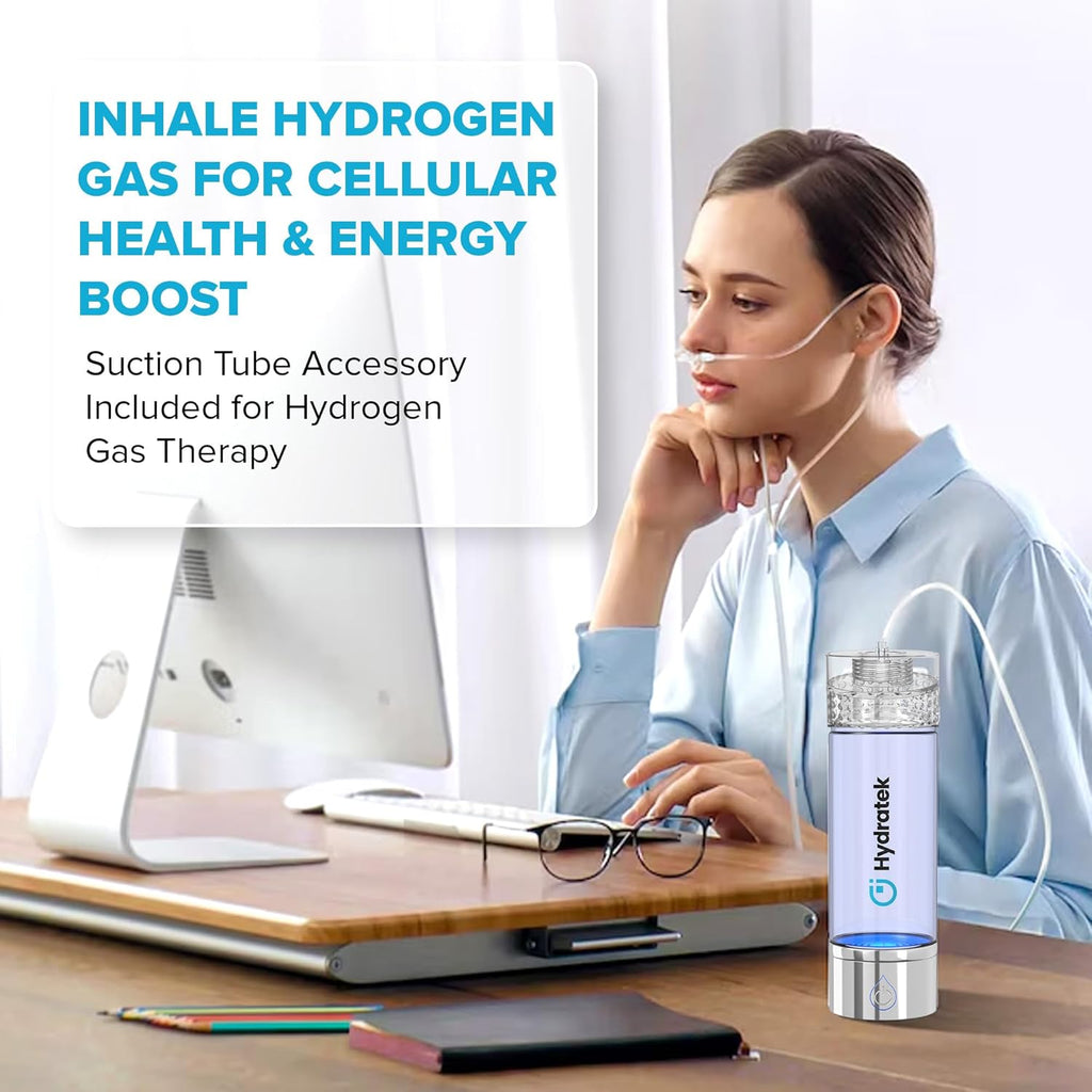 Hydrogen Water Bottle Generator with SPE/PEM Technology, Ionized Water Bottle, Portable Hydrogen Water Ionizer Machine 420 ml for Gym, Hiking, Cycling, Running & Outdoor Use