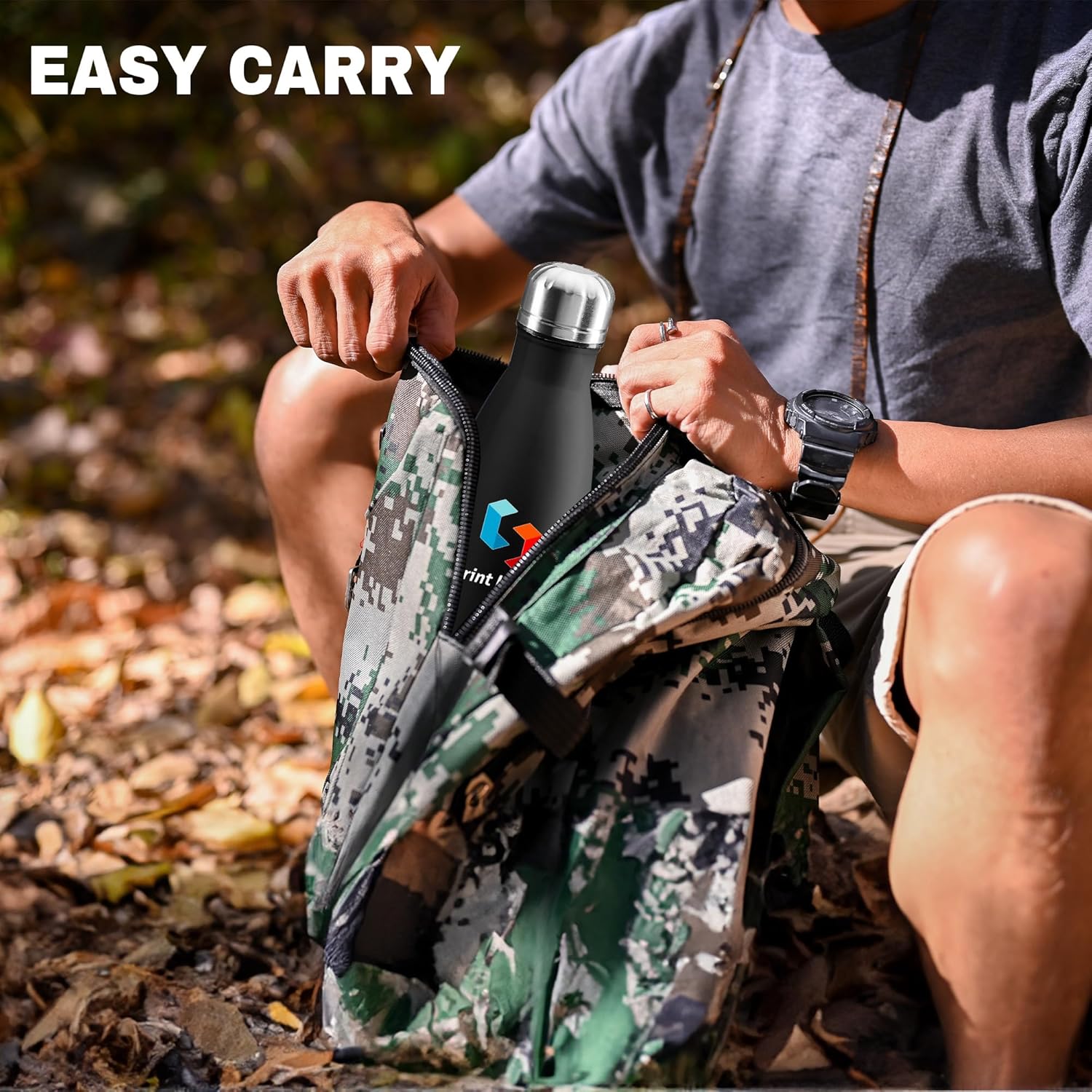 Personalized Custom Print in USA Water Bottles 25Pcs 17oz Stainless Steel Double Wall Insulated Leakproof Cups for Sports Outdoors With Colorful Text Logo