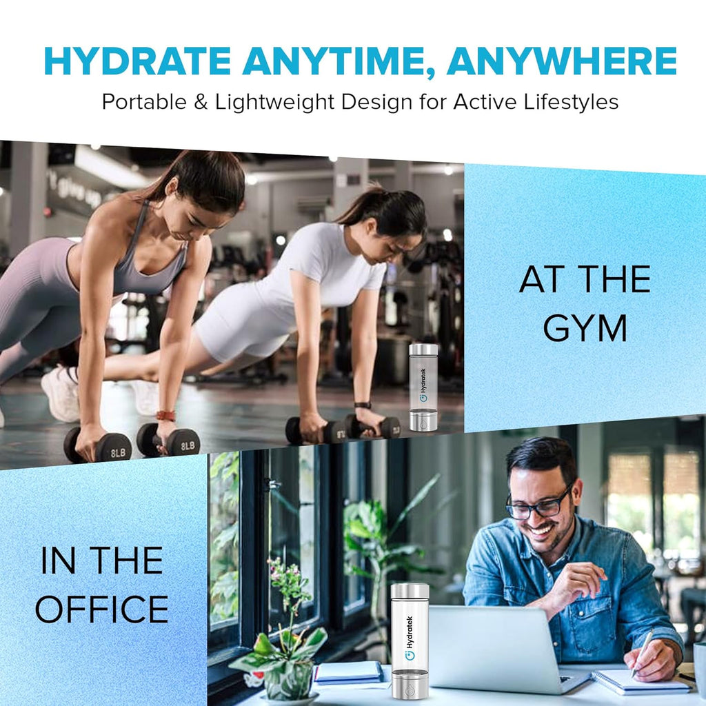 Hydrogen Water Bottle Generator with SPE/PEM Technology, Ionized Water Bottle, Portable Hydrogen Water Ionizer Machine 420 ml for Gym, Hiking, Cycling, Running & Outdoor Use