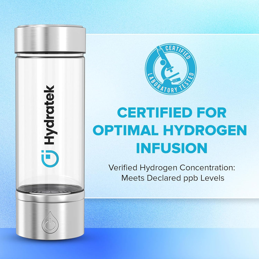 Hydrogen Water Bottle Generator with SPE/PEM Technology, Ionized Water Bottle, Portable Hydrogen Water Ionizer Machine 420 ml for Gym, Hiking, Cycling, Running & Outdoor Use