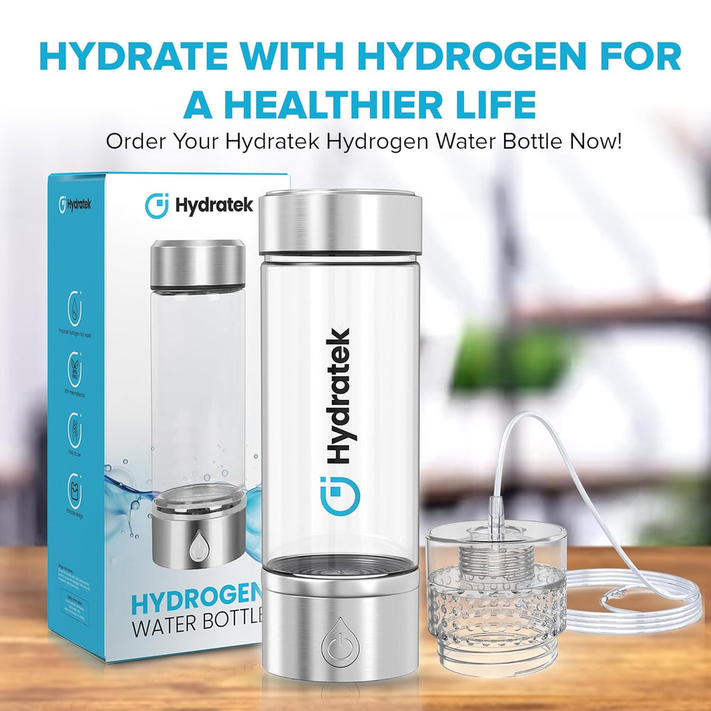Hydrogen Water Bottle Generator with SPE/PEM Technology, Ionized Water Bottle, Portable Hydrogen Water Ionizer Machine 420 ml for Gym, Hiking, Cycling, Running & Outdoor Use